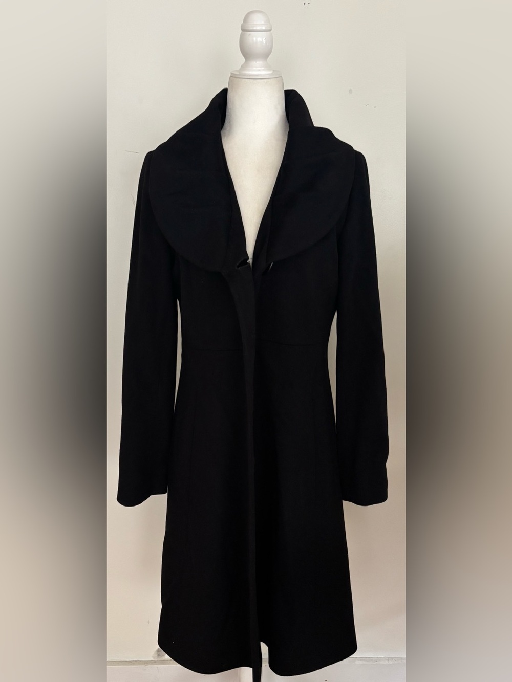 Cinzia Rocca Loro Piana Superfine Wool Coat Black Women Size 8 Medium